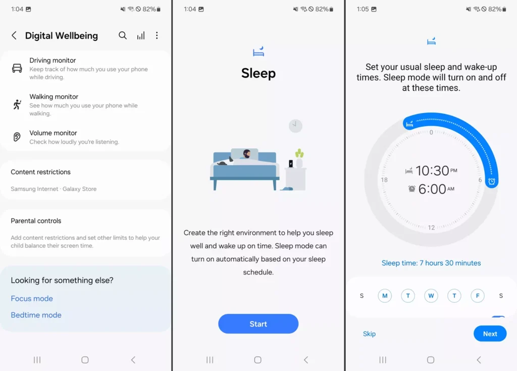 فعالسازی Bedtime یا Sleep Mode در اندروید